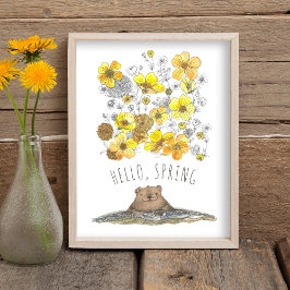 Olá, Primavera Seasonal Impressão