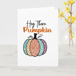 Olá, Pumpkin Card   Cartões de outono   Leopardo P