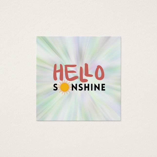 Olá Sonshine, Raios de Sol, Vibrações de Verão (Frente)