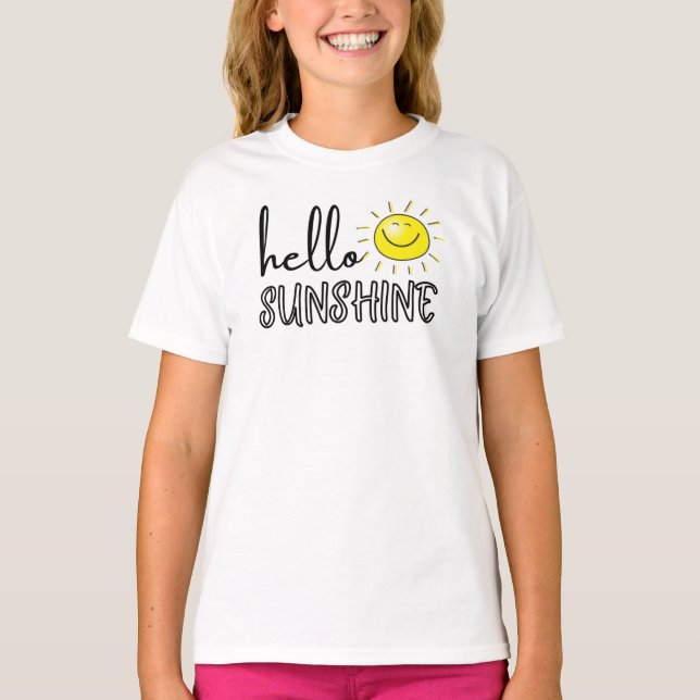 Olá, Sunshine Primavera Summer T-Shirt (Frente)