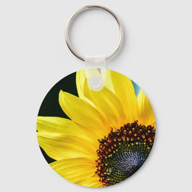 Olá Sunshine Sunflower Button Chaveiro (Frente)