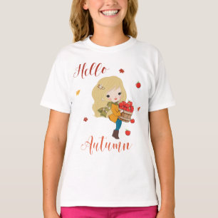 Olá! t-shirt do outono para meninas e mulheres