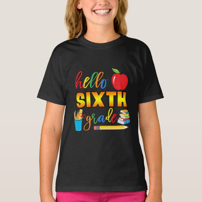 Olá, T-Shirt do Sexto Grau (Frente)