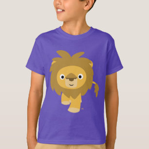 Olá! T-shirt para crianças do Leão de Cartoon
