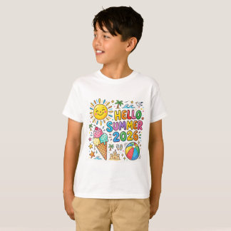 Olá Verão 2026 Camisa Infantil Sol Diversão