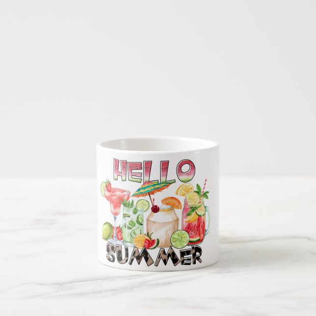 Olá Verão Caneca de Bebidas Tropicais – Vibração R (Frente)