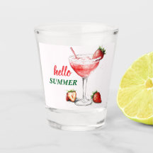 Olá Verão | Copo de Shot de Coquetel de Morango