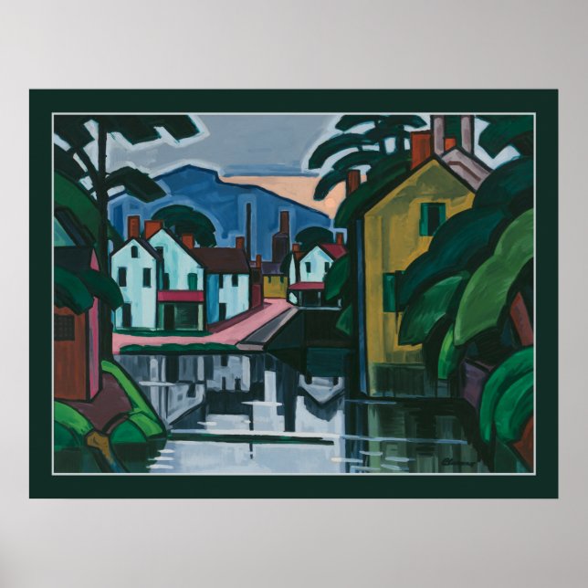 "Old Canal Port", poster de arte (Frente)