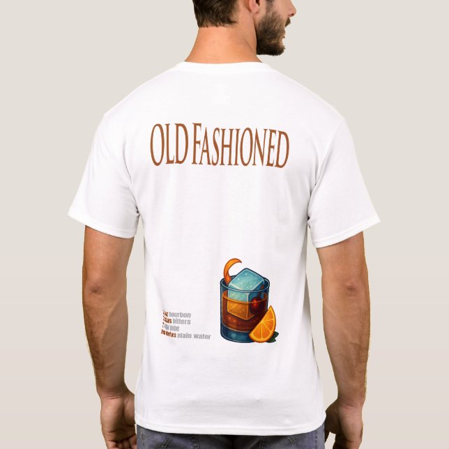 Old Fashioned T-Shirt – Classic Whiskey Cocktail (Verso)