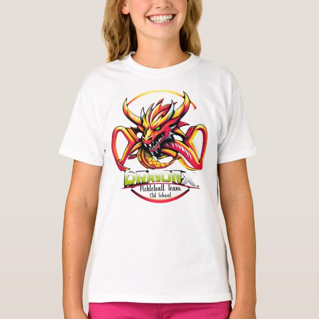 Old School Dragon X Pickleball Team T-shirts (Frente)