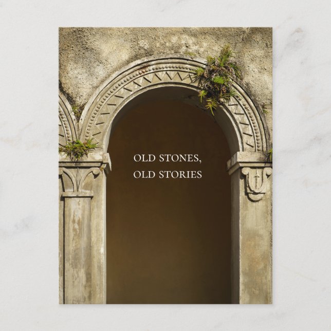 Old Stones, Old Stories, Poetic Architecture Card (Frente)