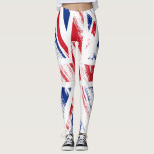 Old Vintage Grunge Reino Unido Flag Leggings