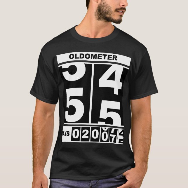Oldometer Aniversário de 55 anos Camisa engraçada  (Frente)