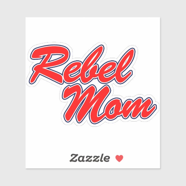 Ole Miss - Mãe Rebelde Adesivo Vermelho (Folha)