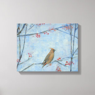 Óleo do Waxwing 2013 em canvas