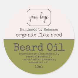 Óleo para barba adicione seu logotipo  Etiqueta Ve