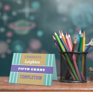 Olha! Cartão de conclusão de quinto grau personali