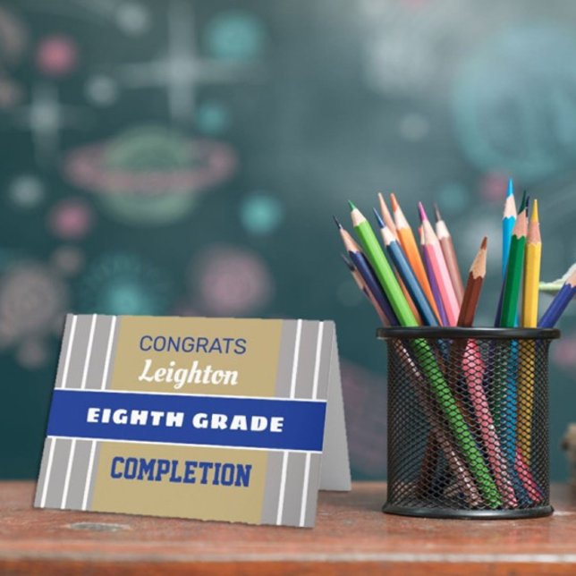 Olha! Cartão de conclusão do oitavo ano personaliz (Criador carregado)