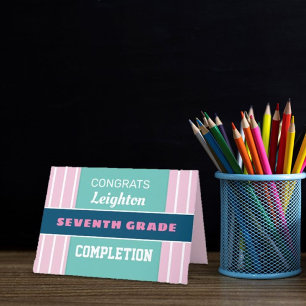 Olha! Cartão personalizado de conclusão do 7º a