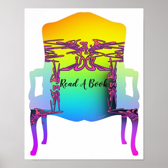 Olha, Leia Um Poster De Livro (Frente)