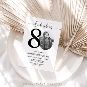 Olha quem tem 80 anos   Convite de aniversário par