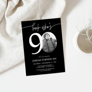 Olha quem tem 90 anos   Convite de Aniversário de 