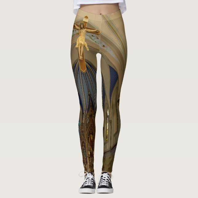 Olhando as Ruas Peter Altar Leggings (Frente)