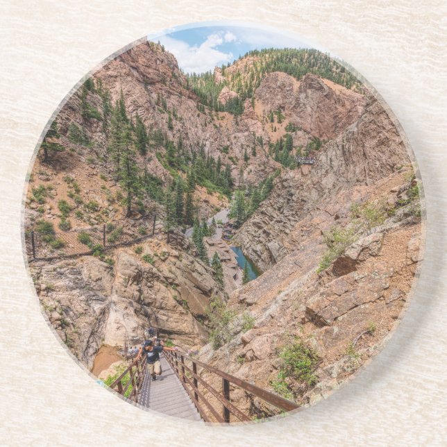 Olhando Para Baixo Sete Escadas Porta copos (Frente)