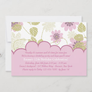 Olhando para o Convite de aniversário do Jardim