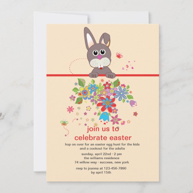 Olhando Para Você Convite de festas Páscoa (Frente)