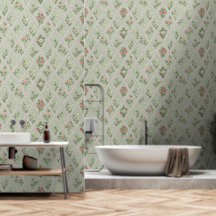 Olhar Antigo Verde Toile e Rosas