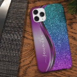 Olhar brilhante Roxo Brilhante Nome Personalizado<br><div class="desc">O design é uma foto e as capas não são feitas com brilho, lantejoulas, metais ou madeiras reais. Este design também está disponível para outros modelos de telefone. Escolha o Tipo de Dispositivo para ver outras capas para iPhone, Samsung Galaxy ou Google. Alguns estilos podem ser alterados selecionando Estilo, se...</div>