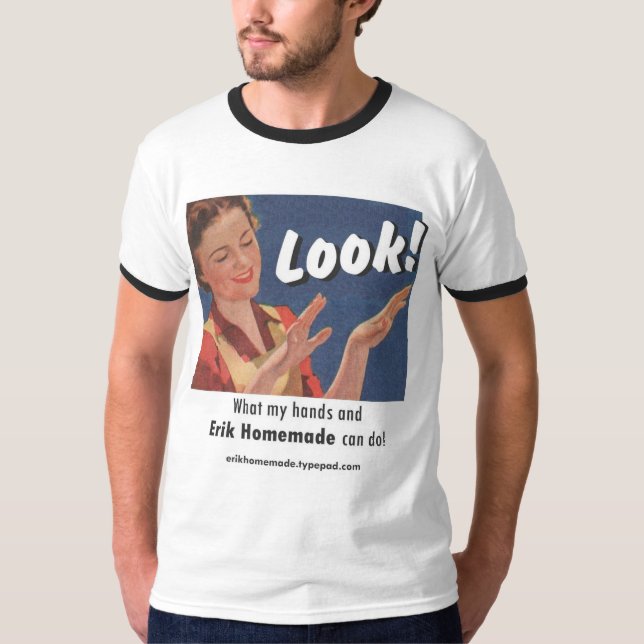 Olhar caseiro de Erik "!" T-shirt da lembrança (Frente)