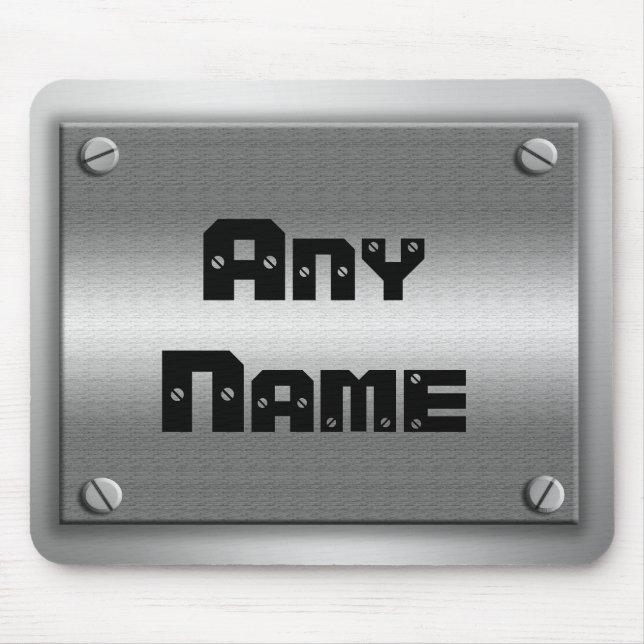 Olhar feito sob encomenda legal Mousepad do metal (Frente)