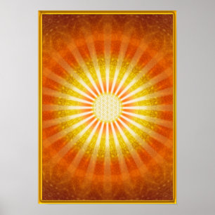 Olhares de luzir - Gold moldura poster -