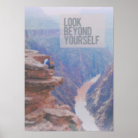 "Olhe além de si mesmo" Grand Canyon Medium Poster