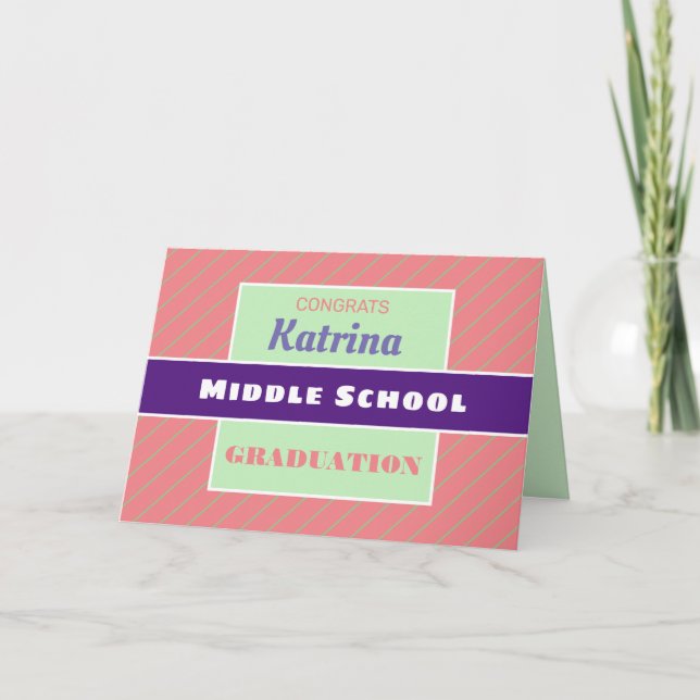 Olhe! Cartão feito sob encomenda da graduação da (Frente)