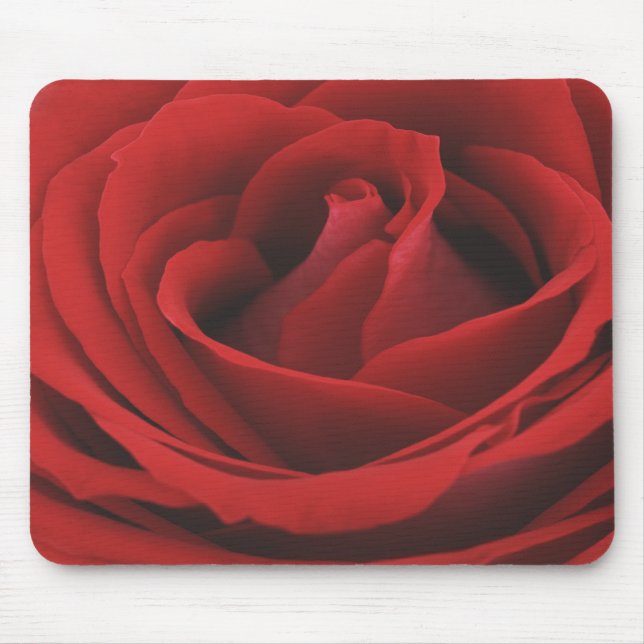 Olhe de uma rosa vermelha rica Mousepad de veludo (Frente)