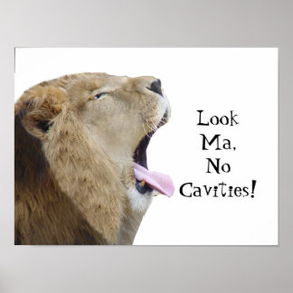 Olhe Mães, Sem Cáries! Poster de leão