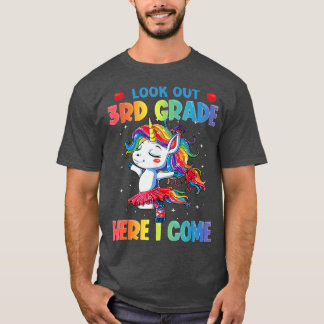 Olhe o 3º ano aqui eu venho da camiseta Unicorn
