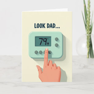 Olhe Papai Cartão Gráfico Engraçado