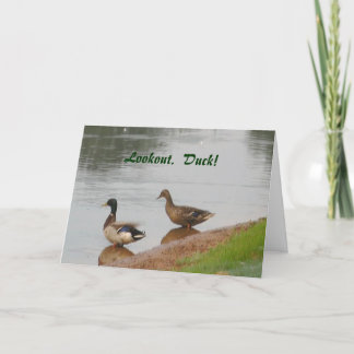 Olhe. Pato! Cartão de aniversário