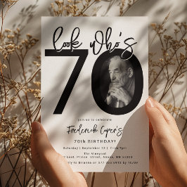 Olhe quem está fazendo 70 | Convite de aniversário