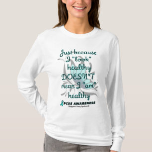 "Olhe" saudável/Borboleta...PCOS T-Shirt