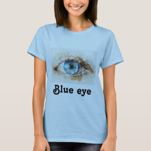 Olho azul de camiseta