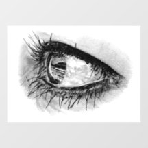 Olho Bonito De Mulher Desenhado Em Mímcara