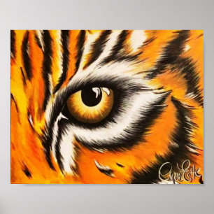 Olho da arte do impressão do tigre 8x10 por Noel