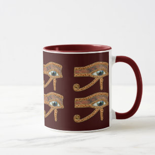 Olho da caneca egípcia da arte de Horus Wadjet
