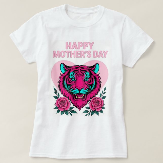 Olho da mãe do tigre T-shirt (Frente do Design)