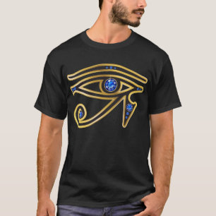 Olho da safira do Ra no t-shirt Dourado